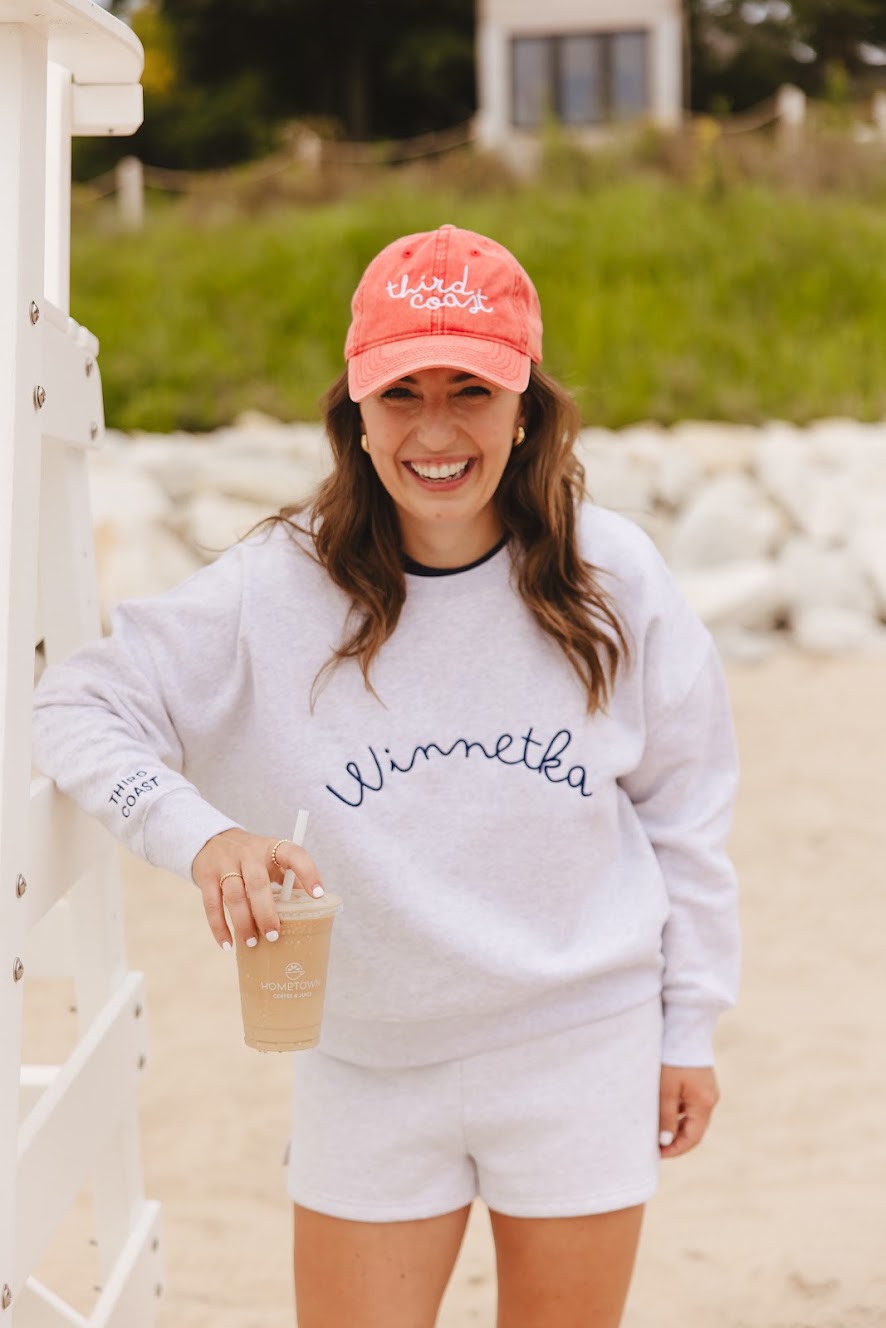 Winnetka Script Women's Crewneck, Gray
