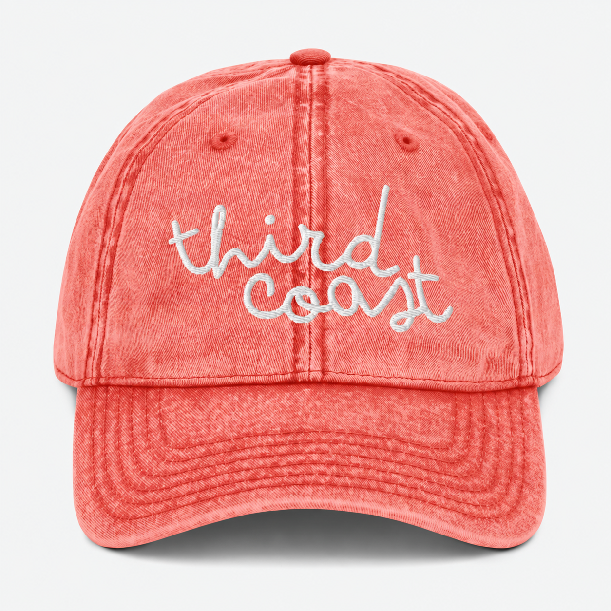 Third Coast Script Hat, Faded Red