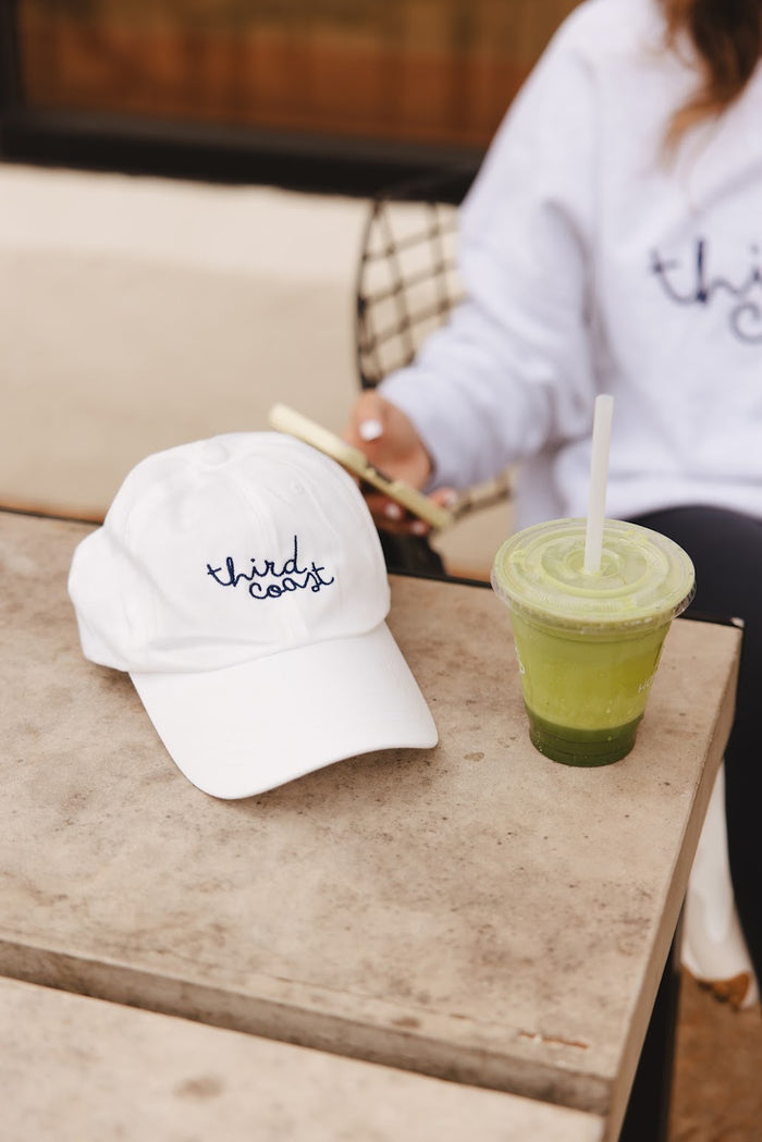 Third Coast Script Hat, White