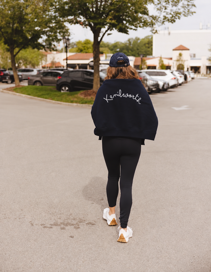 Kenilworth Script Women's Crewneck, Navy