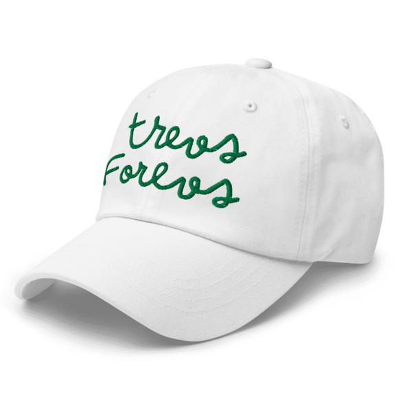 Trevs Forevs Graduation Hat | White with Green