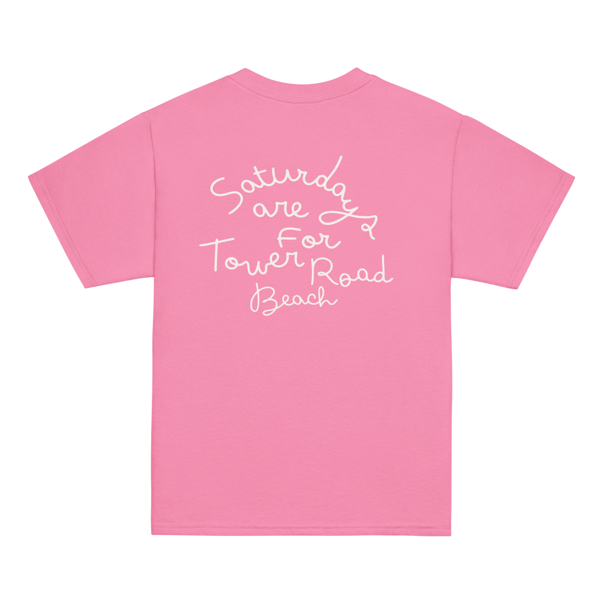 Saturdays are for Tower Road Beach T-shirt | Pink